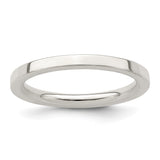 Sterling Silver Flat, Comfort Fit wedding band ring