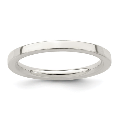 Sterling Silver Flat, Comfort Fit wedding band ring