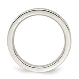 Sterling Silver Flat, Comfort Fit wedding band ring alternate angle
