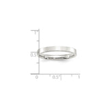 Sterling Silver Flat, Comfort Fit wedding band ring shown for scale
