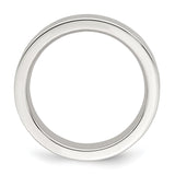 Sterling Silver Flat, Comfort Fit wedding band ring alternate angle