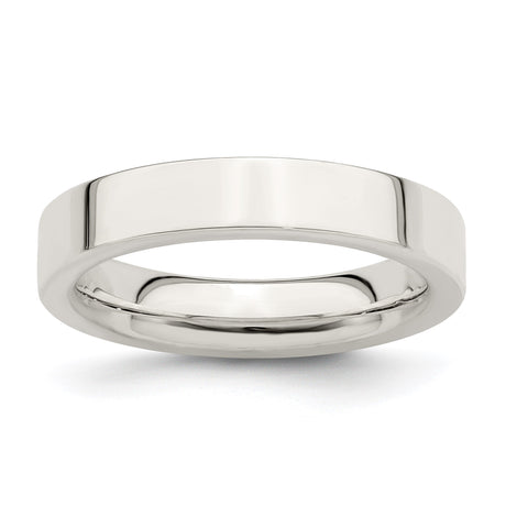 Sterling Silver Flat, Comfort Fit wedding band ring