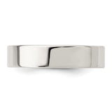 Sterling Silver Flat, Comfort Fit wedding band ring detail view