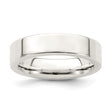 Sterling Silver Flat, Comfort Fit wedding band ring