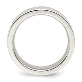 Sterling Silver Flat, Comfort Fit wedding band ring alternate angle