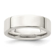 Sterling Silver Flat, Comfort Fit wedding band ring