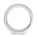 Sterling Silver Flat, Comfort Fit wedding band ring alternate angle