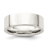 Sterling Silver Flat, Comfort Fit wedding band ring