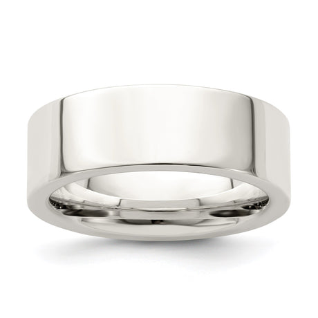 Sterling Silver Flat, Comfort Fit wedding band ring