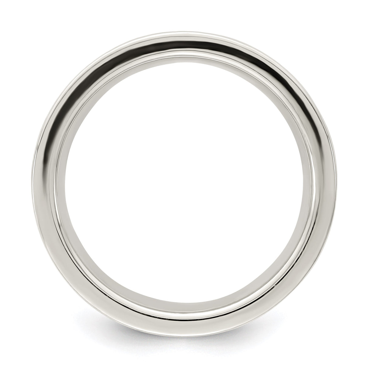 Sterling Silver Flat, Comfort Fit wedding band ring alternate angle