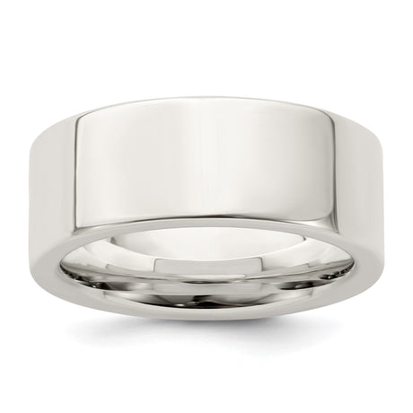Sterling Silver Flat, Comfort Fit wedding band ring