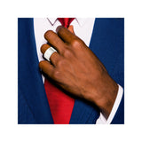 Sterling Silver Flat, Comfort Fit wedding band ring detail view