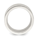 Sterling Silver Flat, Comfort Fit wedding band ring alternate angle