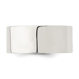 Sterling Silver Flat, Comfort Fit wedding band ring detail view