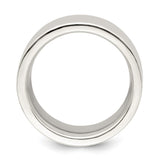 Sterling Silver Flat, Comfort Fit wedding band ring alternate angle