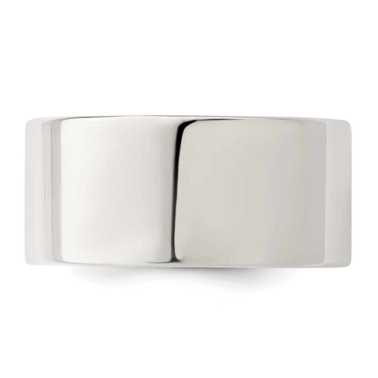 Sterling Silver Flat, Comfort Fit wedding band ring detail view