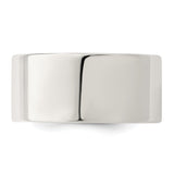 Sterling Silver Flat, Comfort Fit wedding band ring detail view