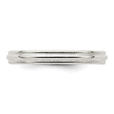 Sterling Silver Milgrain, Comfort Fit wedding band ring detail view