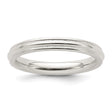 Sterling Silver Milgrain, Comfort Fit wedding band ring