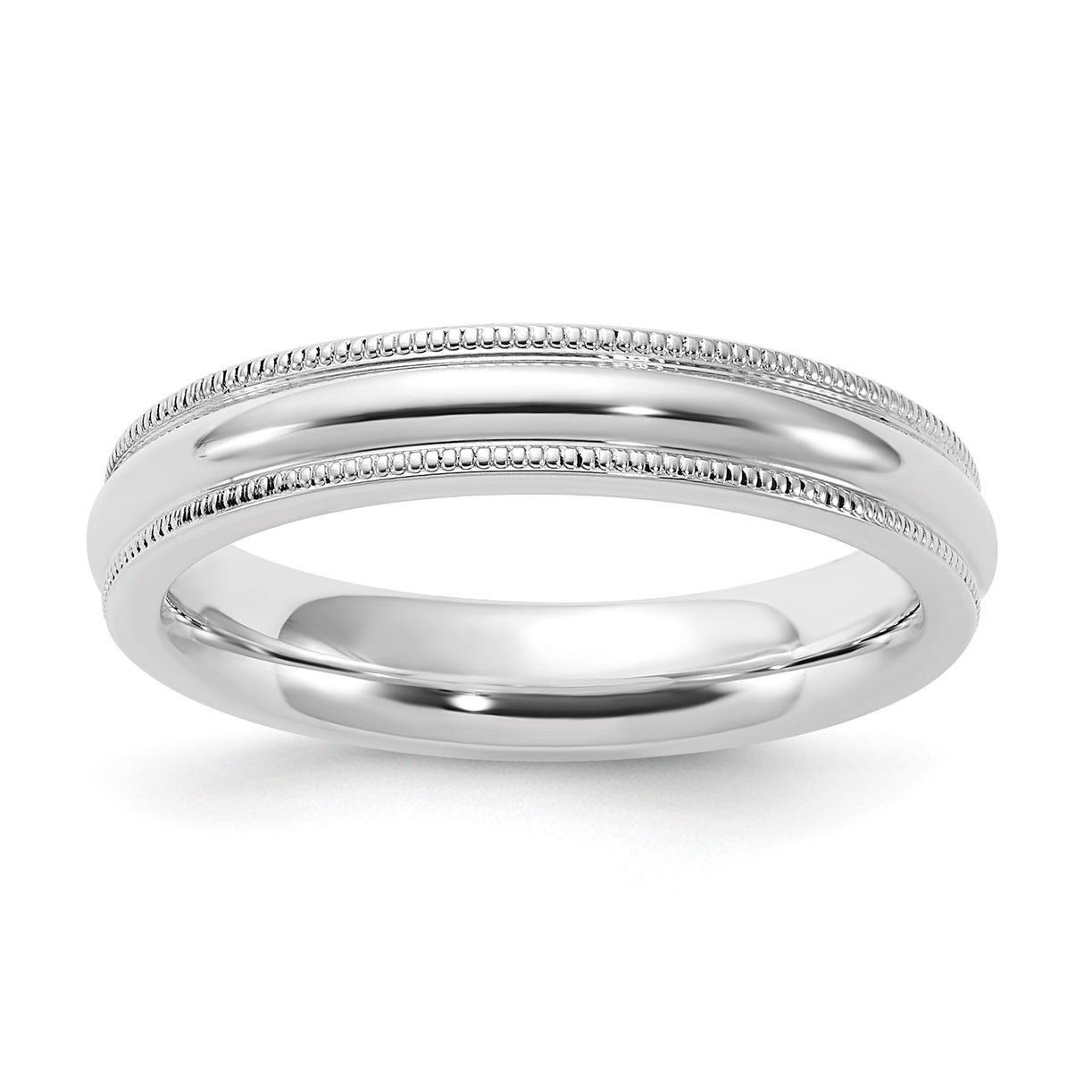 Sterling Silver Milgrain, Comfort Fit wedding band ring