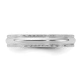 Sterling Silver Milgrain, Comfort Fit wedding band ring detail view