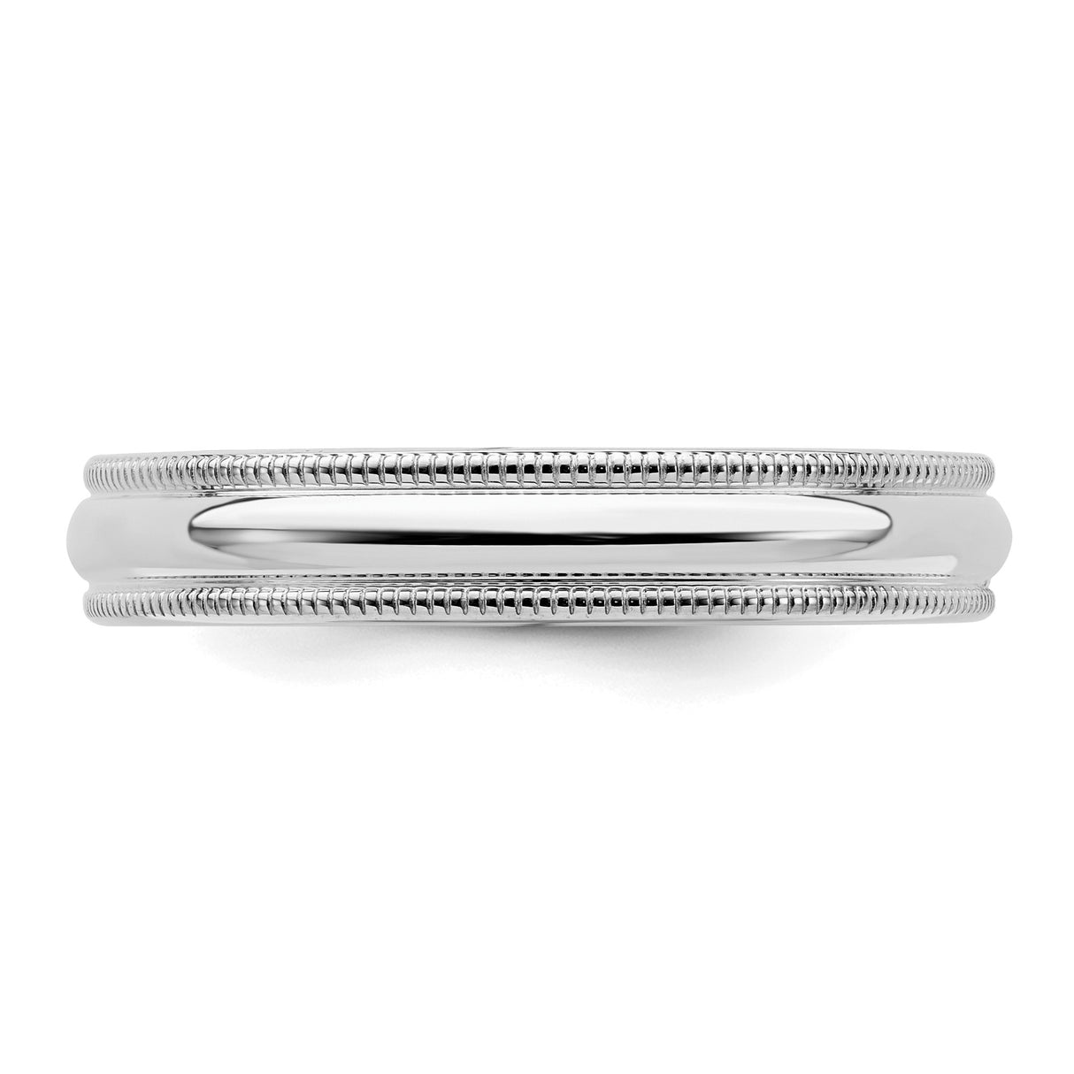 Sterling Silver Milgrain, Comfort Fit wedding band ring detail view