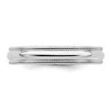 Sterling Silver Milgrain, Comfort Fit wedding band ring detail view