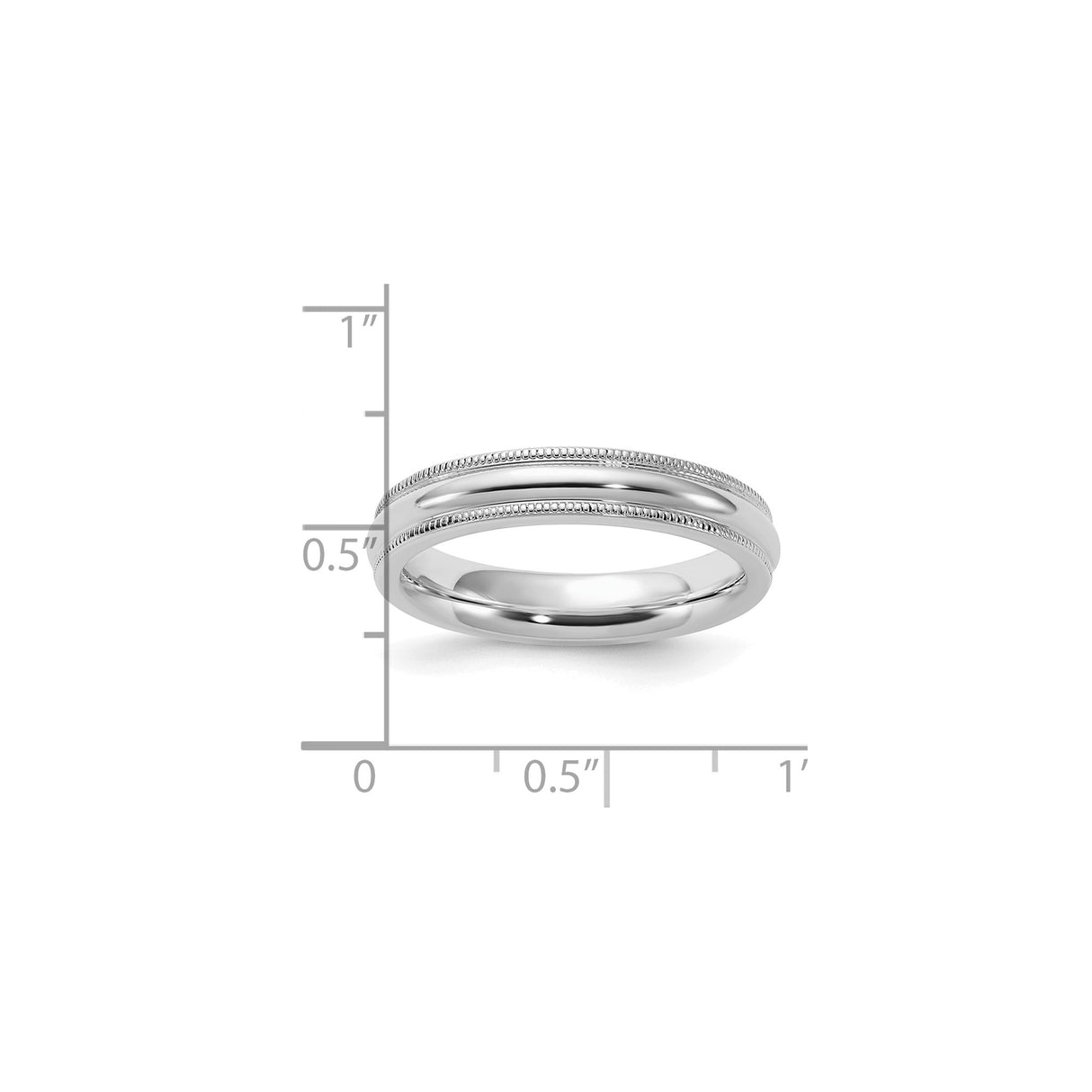 Sterling Silver Milgrain, Comfort Fit wedding band ring shown for scale