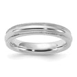 Sterling Silver Milgrain, Comfort Fit wedding band ring