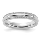 Sterling Silver Milgrain, Comfort Fit wedding band ring