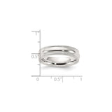 Sterling Silver Milgrain, Comfort Fit wedding band ring shown for scale