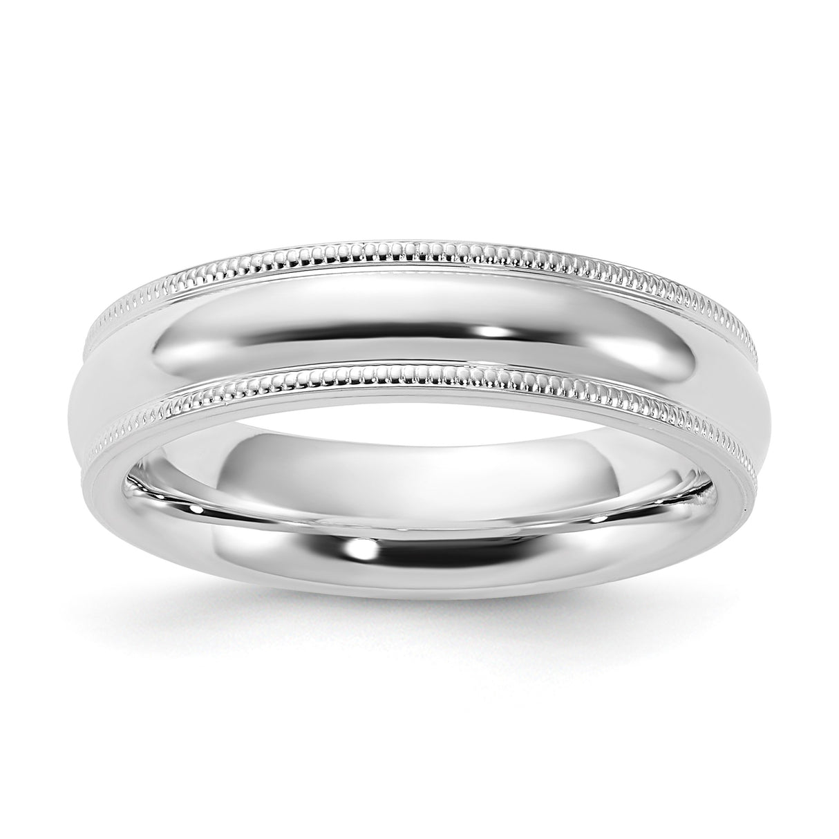 Sterling Silver Milgrain, Comfort Fit wedding band ring