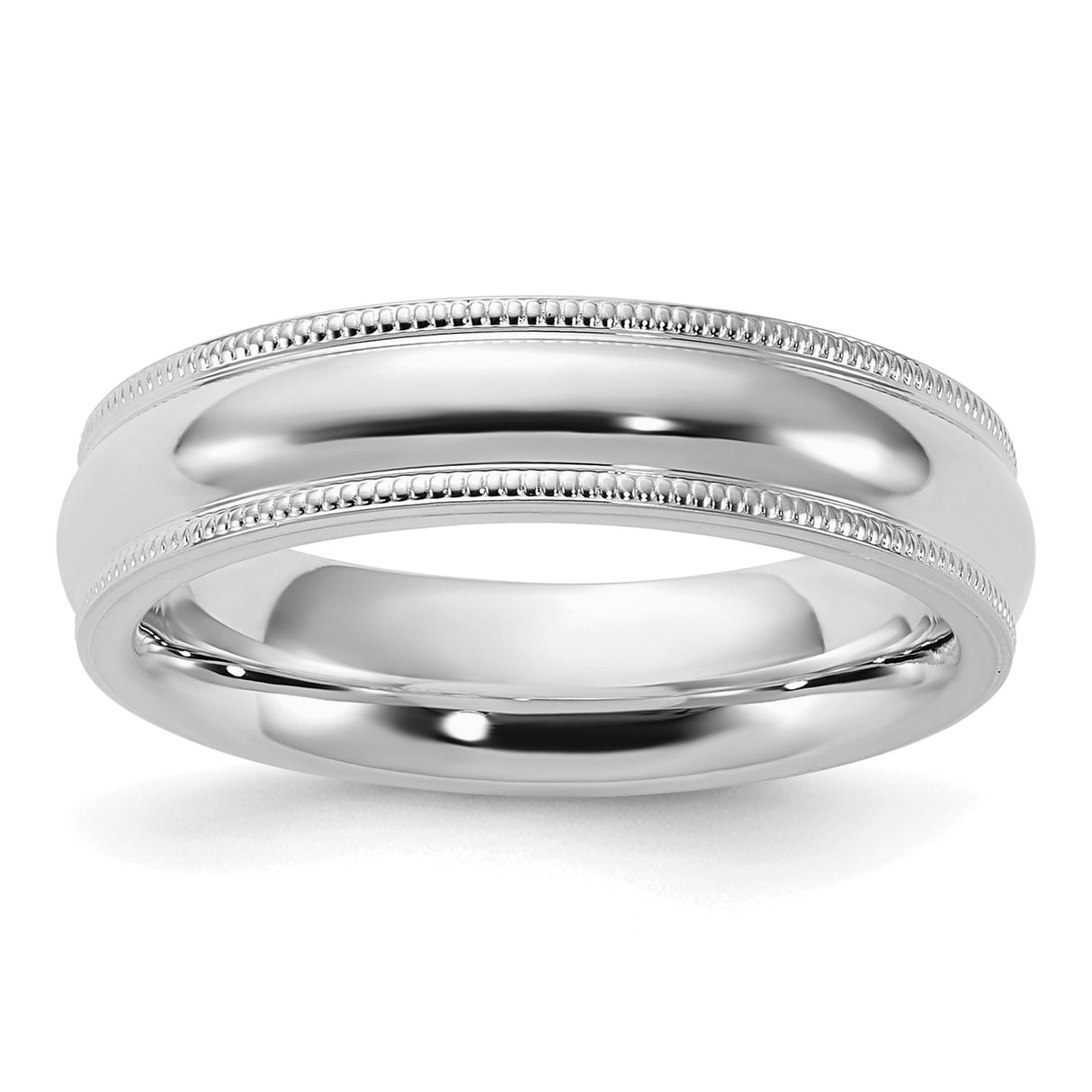 Sterling Silver Milgrain, Comfort Fit wedding band ring