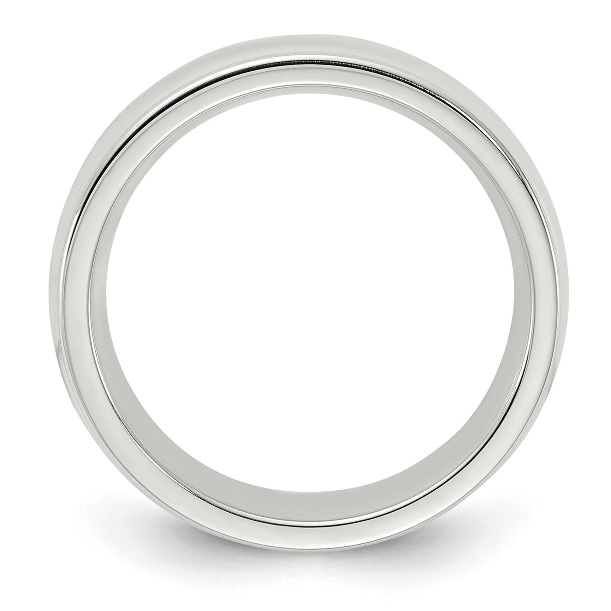 Sterling Silver Milgrain, Comfort Fit wedding band ring alternate angle