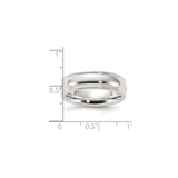 Sterling Silver Milgrain, Comfort Fit wedding band ring shown for scale