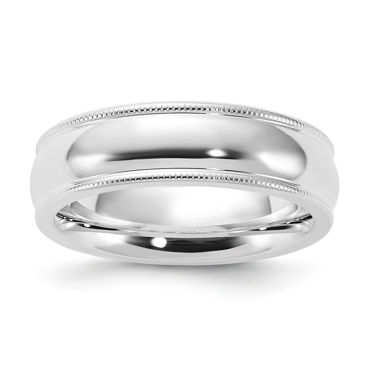 Sterling Silver Milgrain, Comfort Fit wedding band ring
