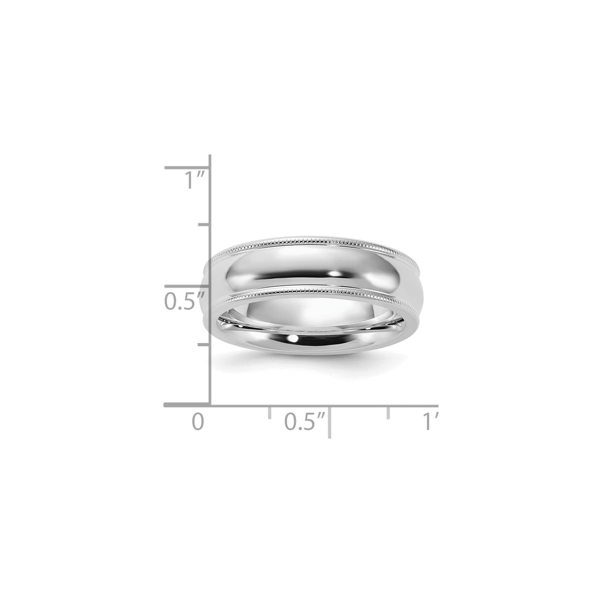 Sterling Silver Milgrain, Comfort Fit wedding band ring shown for scale