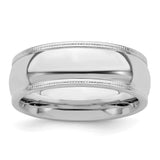 Sterling Silver Milgrain, Comfort Fit wedding band ring