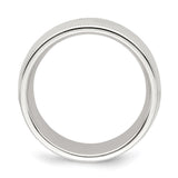Sterling Silver Milgrain, Comfort Fit wedding band ring alternate angle