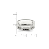 Sterling Silver Milgrain, Comfort Fit wedding band ring shown for scale