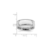 Sterling Silver Milgrain, Comfort Fit wedding band ring shown for scale