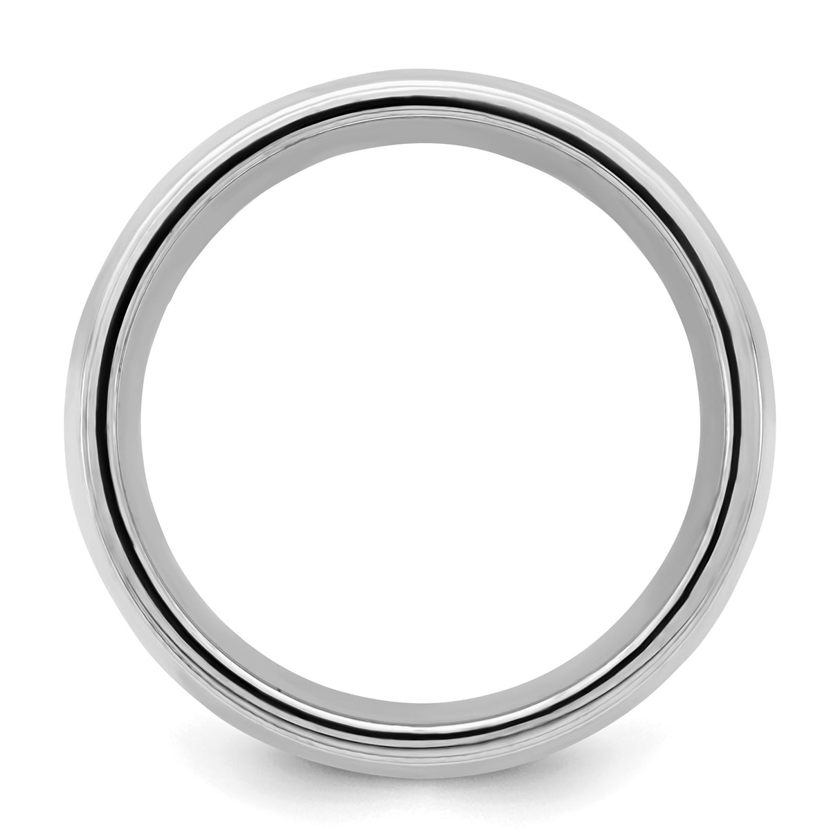 Sterling Silver Milgrain, Comfort Fit wedding band ring alternate angle