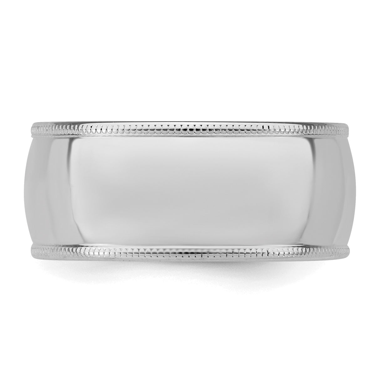 Sterling Silver Milgrain, Comfort Fit wedding band ring detail view