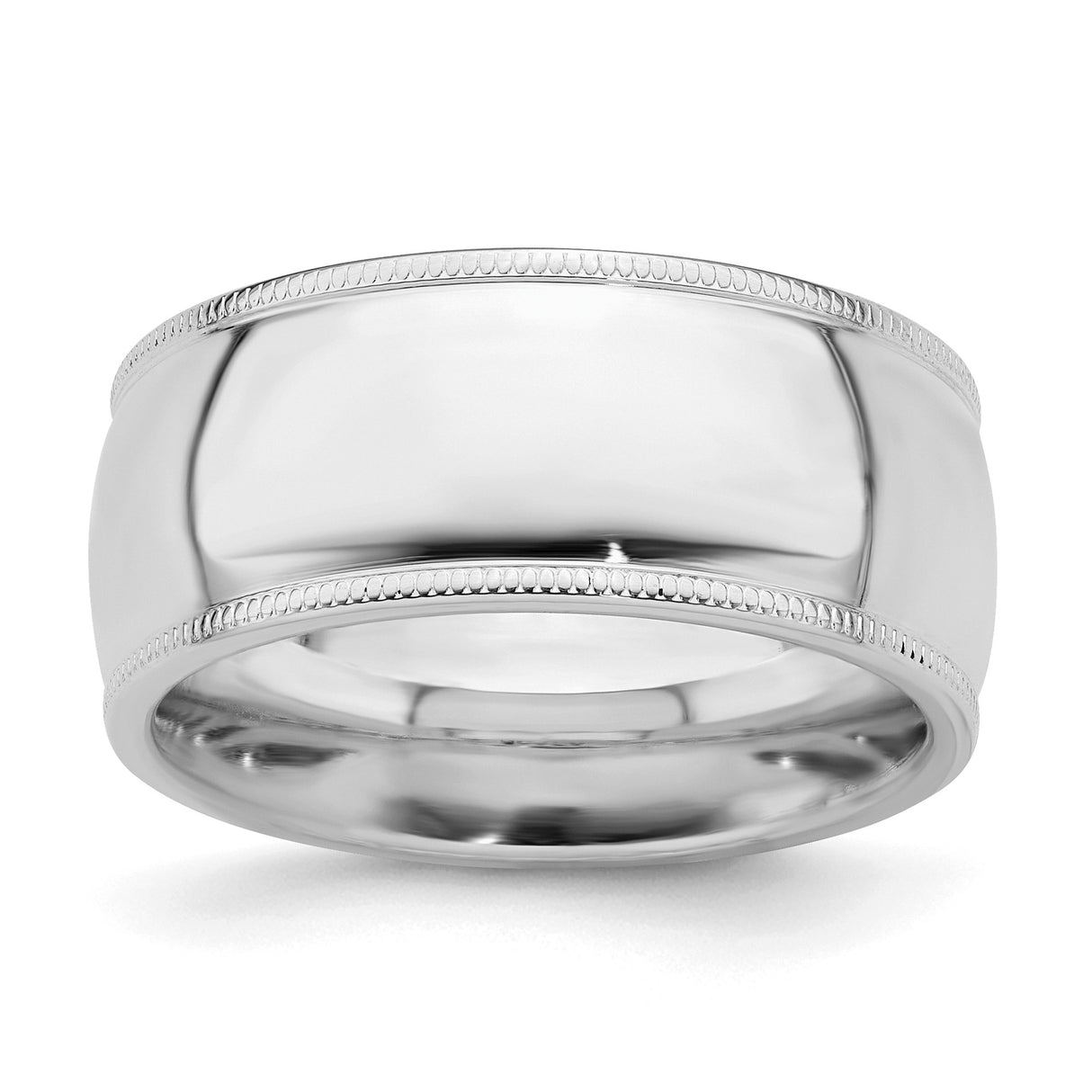 Sterling Silver Milgrain, Comfort Fit wedding band ring