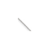 925 White Gold 1 mm Polished Chain Necklace, Solid detail view