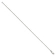 925 White Gold 1 mm Polished Chain Anklet, Solid