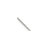 925 White Gold 1 mm Polished Chain Necklace, Solid alternate angle