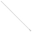 925 White Gold 1 mm Polished Chain Anklet, Solid