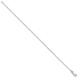 925 White Gold 1.25 mm Polished Chain Anklet, Solid