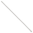 925 White Gold 2.75 mm Polished Chain Bracelet, Solid